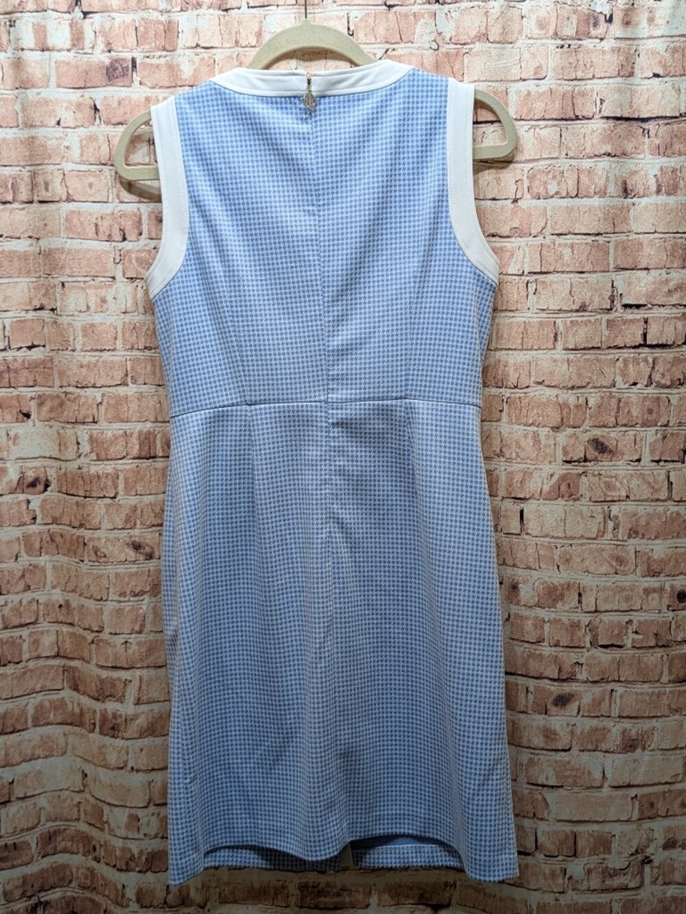 Tommy Hilfiger Blue & White Sleeveless Button-Front Shift Dress Size 6 - Picture 8 of 14